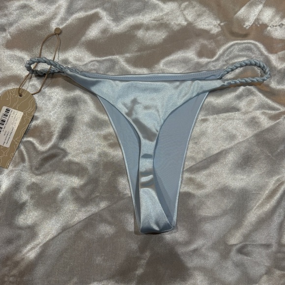 Meshki Melina Braided Bikini Bottoms Arctic Blue - Picture 6 of 10